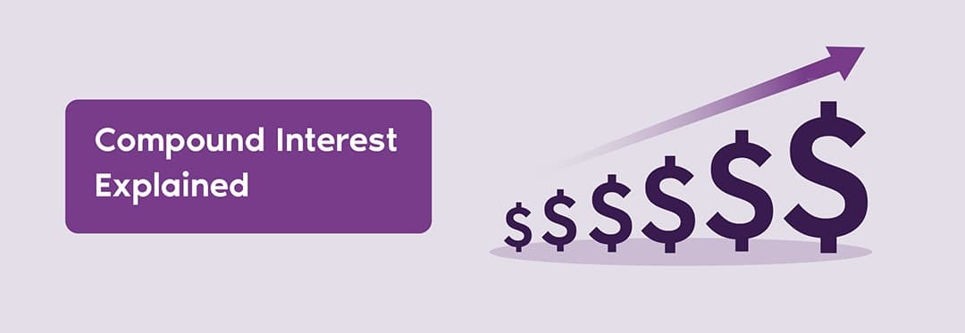 Uptick arrow with a row of increasingly larger dollars signs