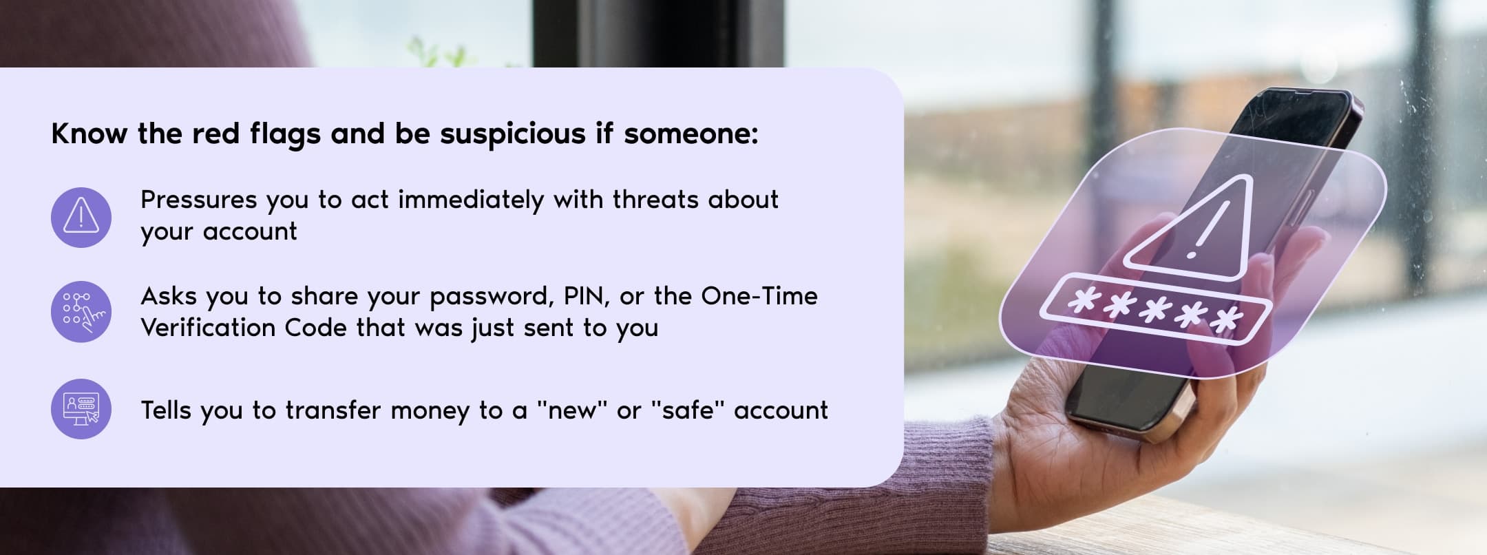 A person getting a security notification on their mobile device.