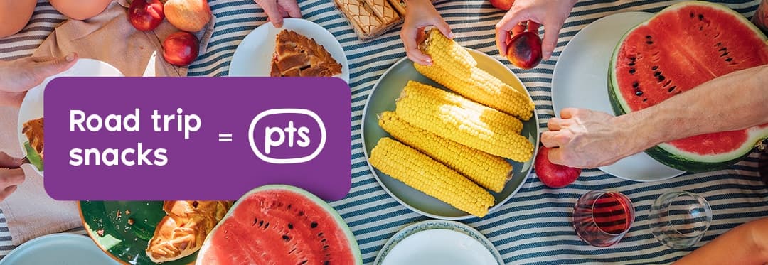 An overview image of people sharing fresh fruits outdoors.