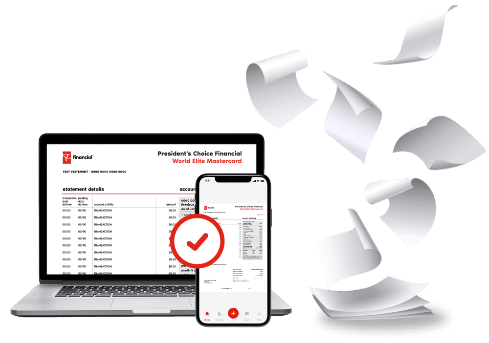 Sign up for Estatements today | PC Financial