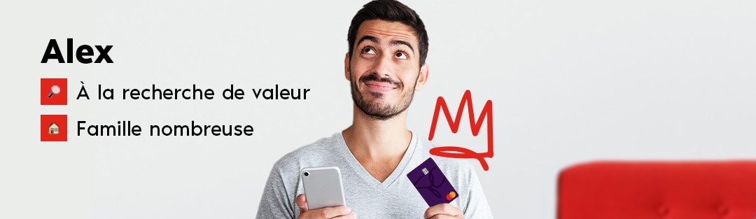Voici Alex, détenteur d’un compte PC ArgentMC à la recherche de valeur pour sa famille.