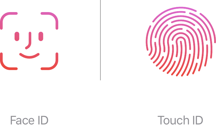 Face ID - Touch ID icons